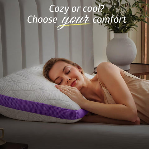 BETU cooling pillow queen removable cover close-up of soft, breathable fabric