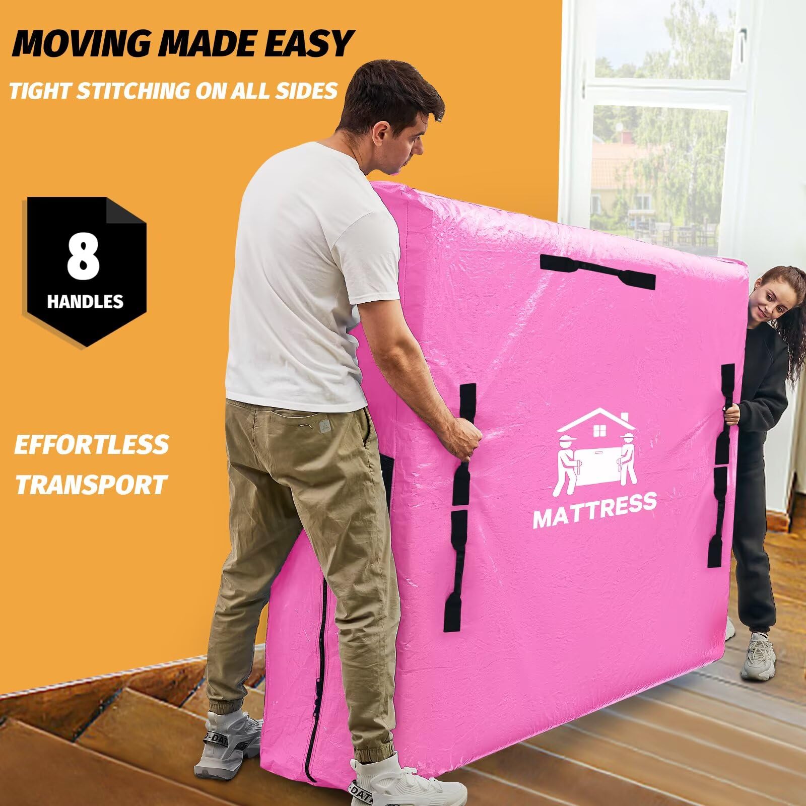 BETU thick waterproof PE material protects a stored mattress from moisture