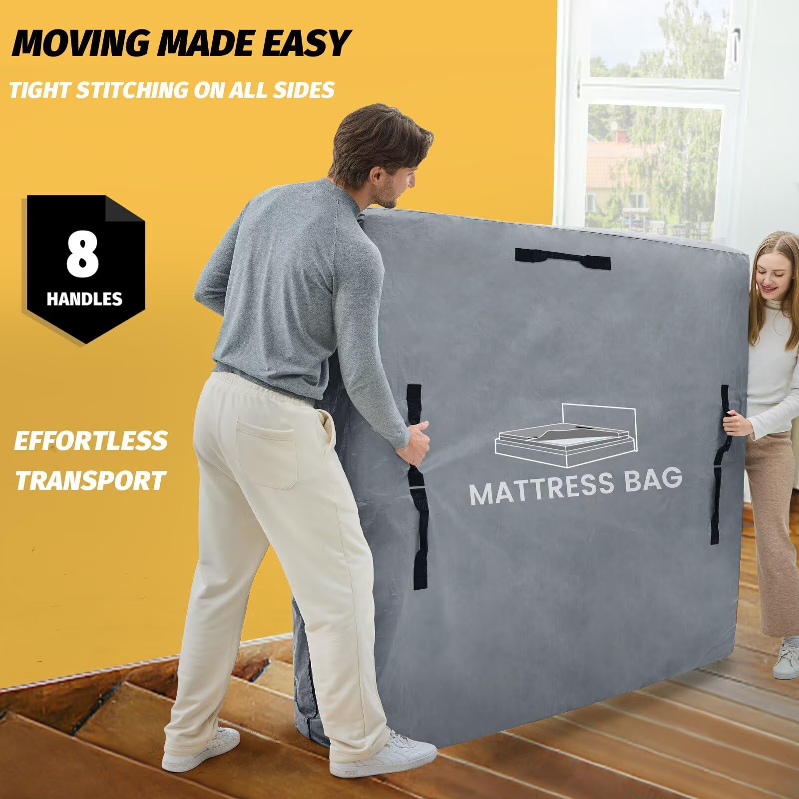 BETU queen mattress bag size 82x62x13.5 fits standard mattress.