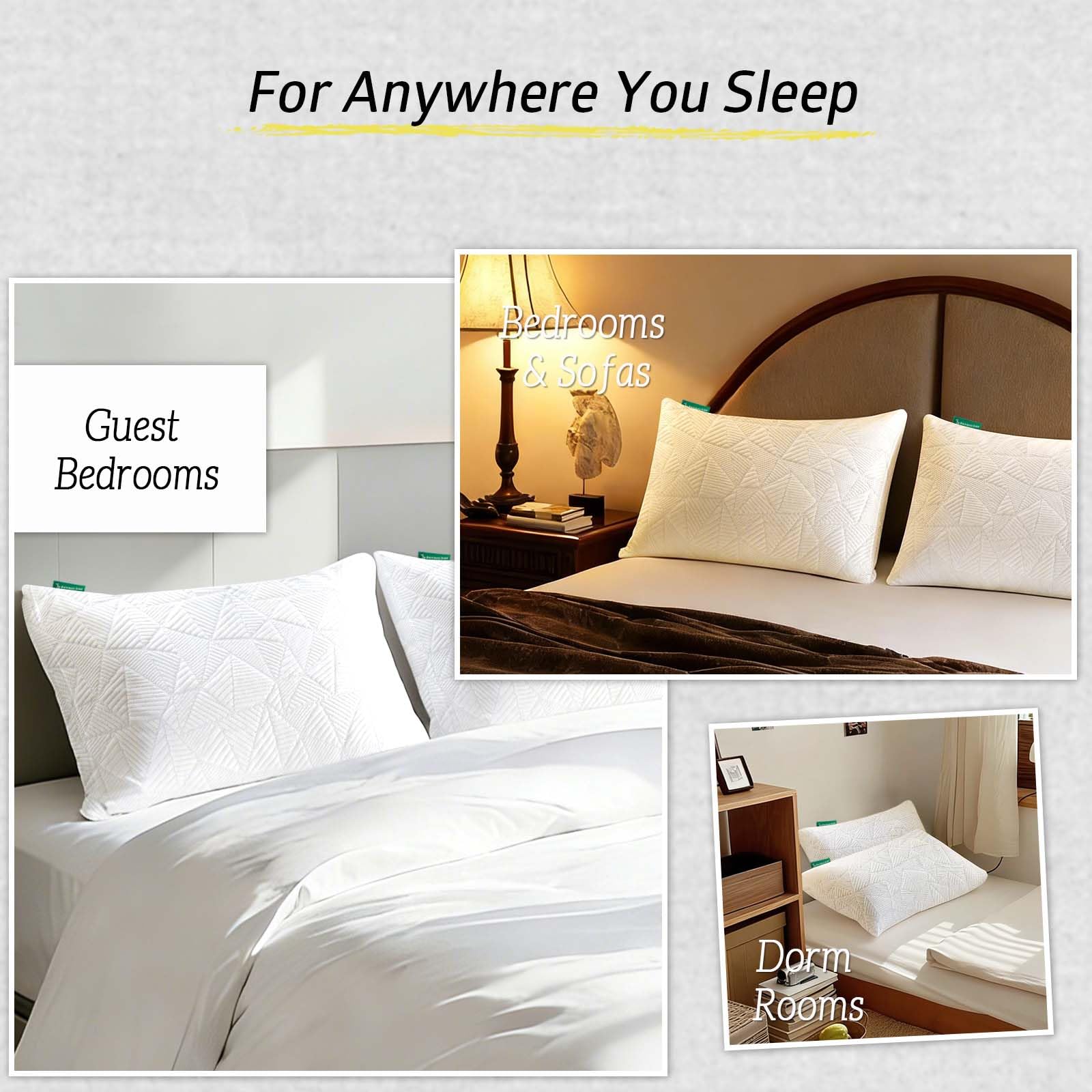 BETU Standard Pillow dorm room setup showcasing compact, comfortable sleep solution
