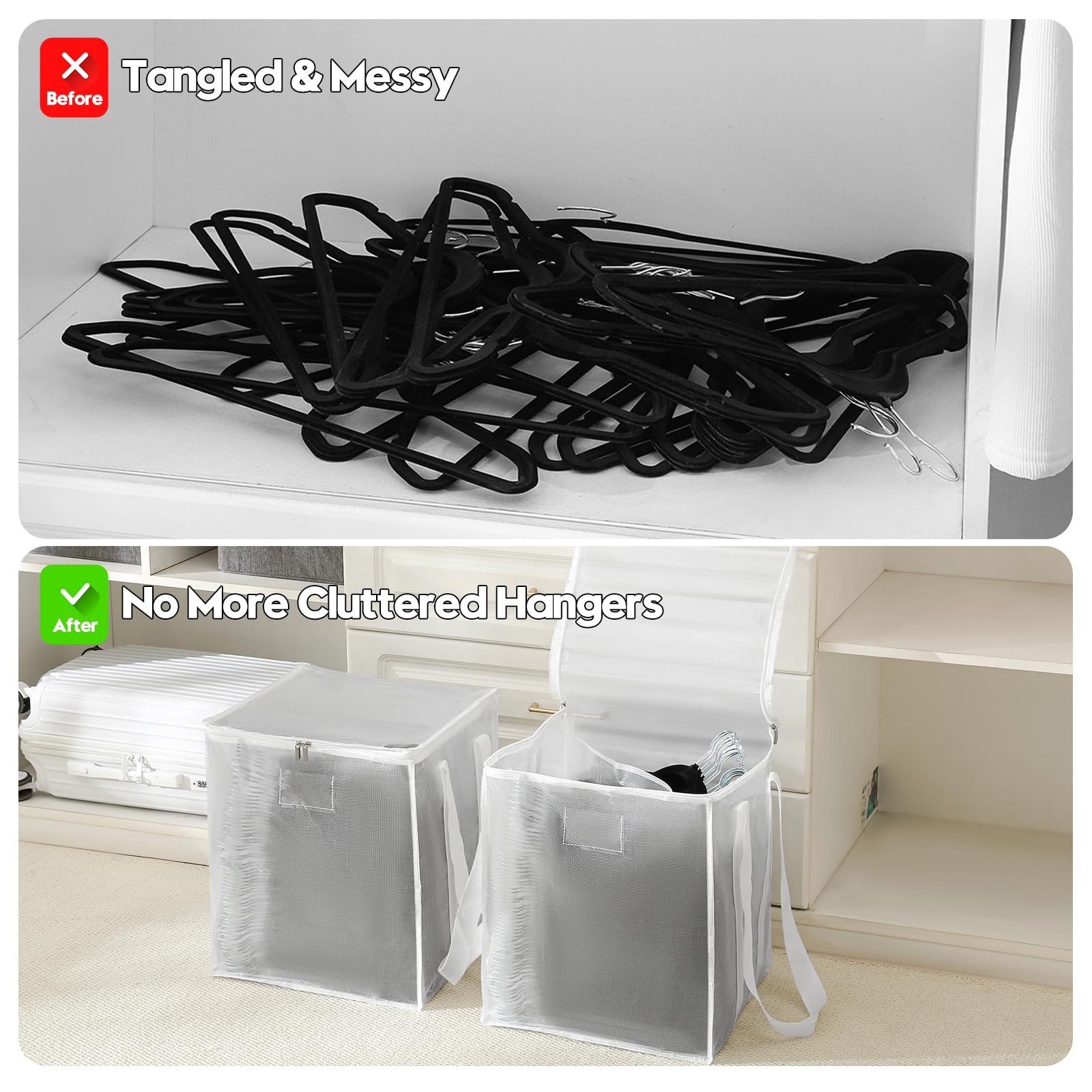 Beveetio see-through PP material enables quick content checks without opening.