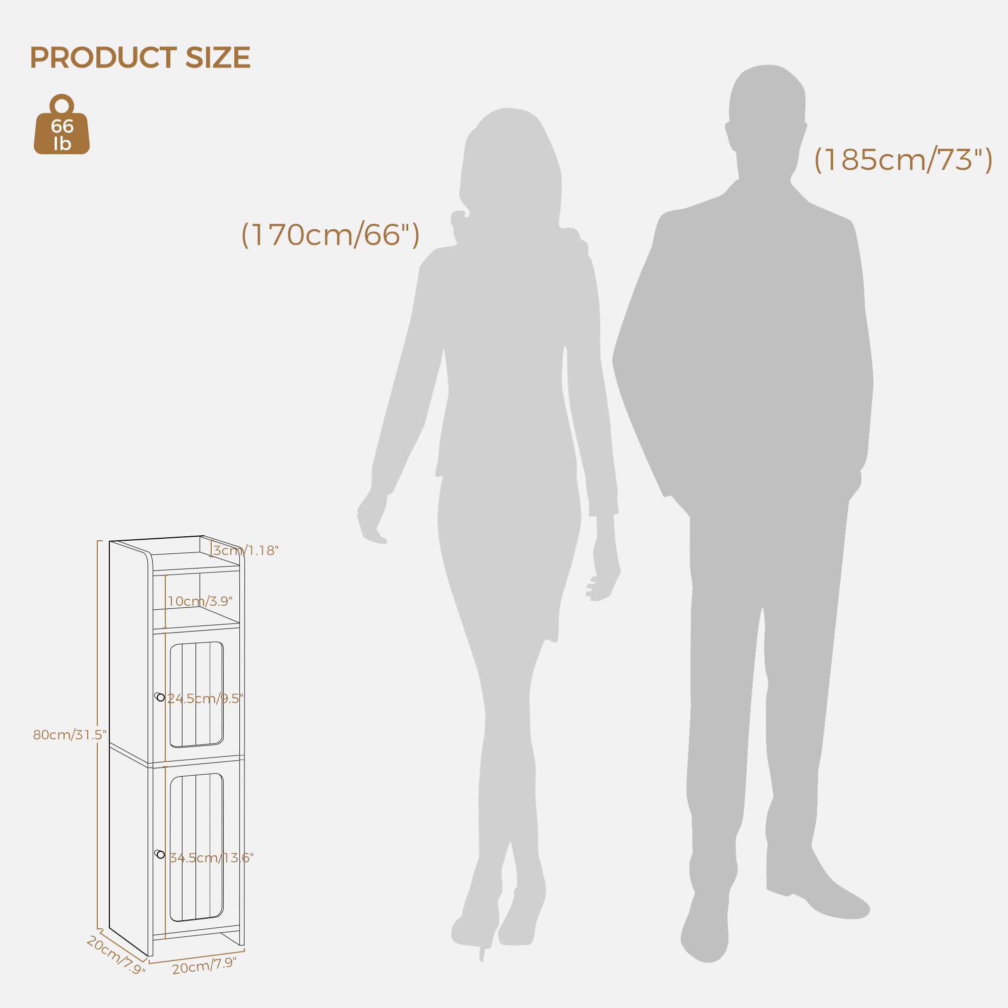 BEWISHOME adjustable-shelves bathroom cabinet reconfigures for different items