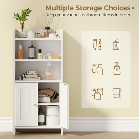 BEWISHOME adjustable shelves behind doors for versatile storage