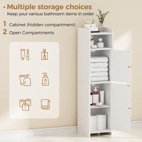 BEWISHOME anti-tip design bathroom cabinet providing added stability