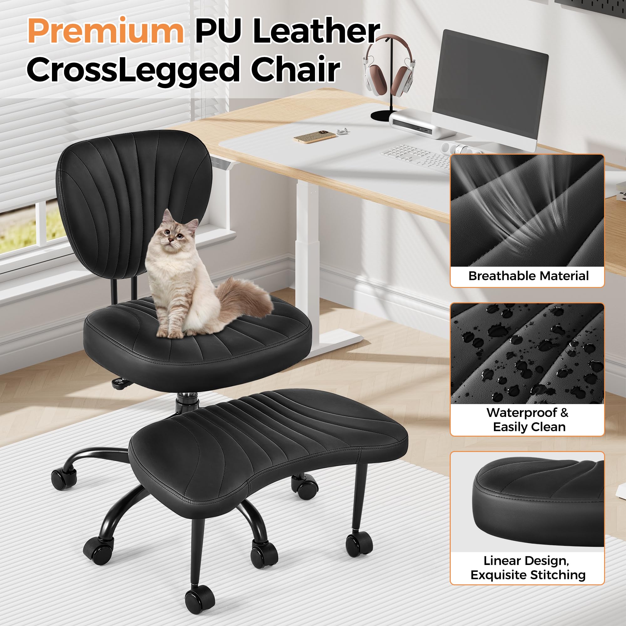 BEWISHOME lumbar-focused design helps posture and reduces fatigue