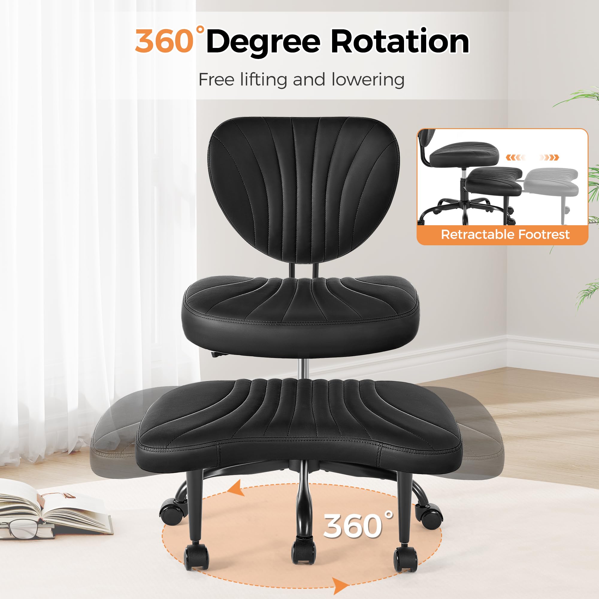 BEWISHOME PU leather padding cushions hips and thighs comfortably