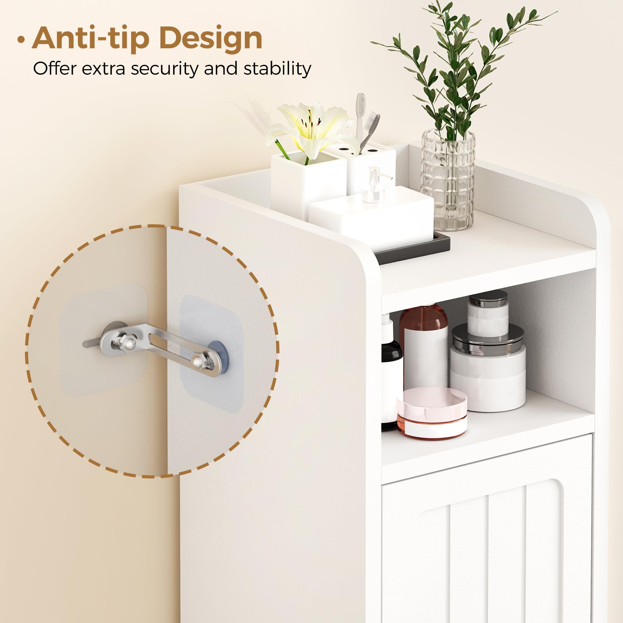 BEWISHOME dust-moisture-protection cabinet keeps items dry behind doors