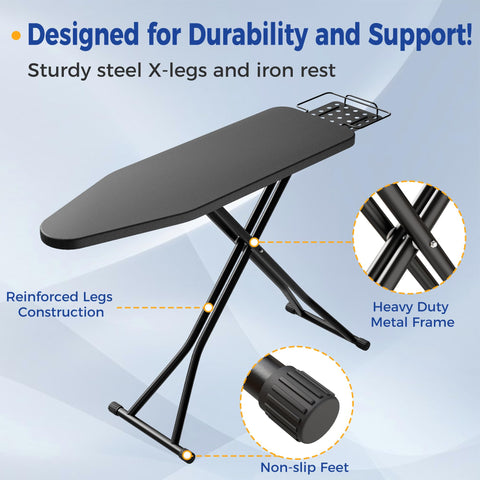 BEWISHOME heat-resistant iron rest keeps the iron safe between presses