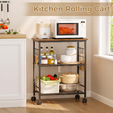 BEWISHOME bar-style cart ideal for beverages and snacks.