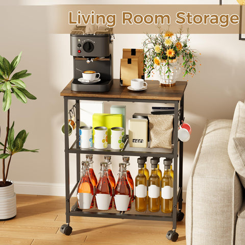 BEWISHOME mesh shelves promote airflow for stored foods and devices.