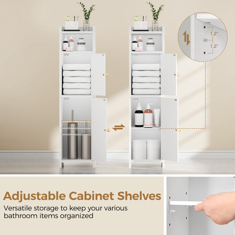 BEWISHOME large-storage-space bathroom cabinet with ample shelves