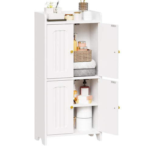 White finish complements many bathroom styles