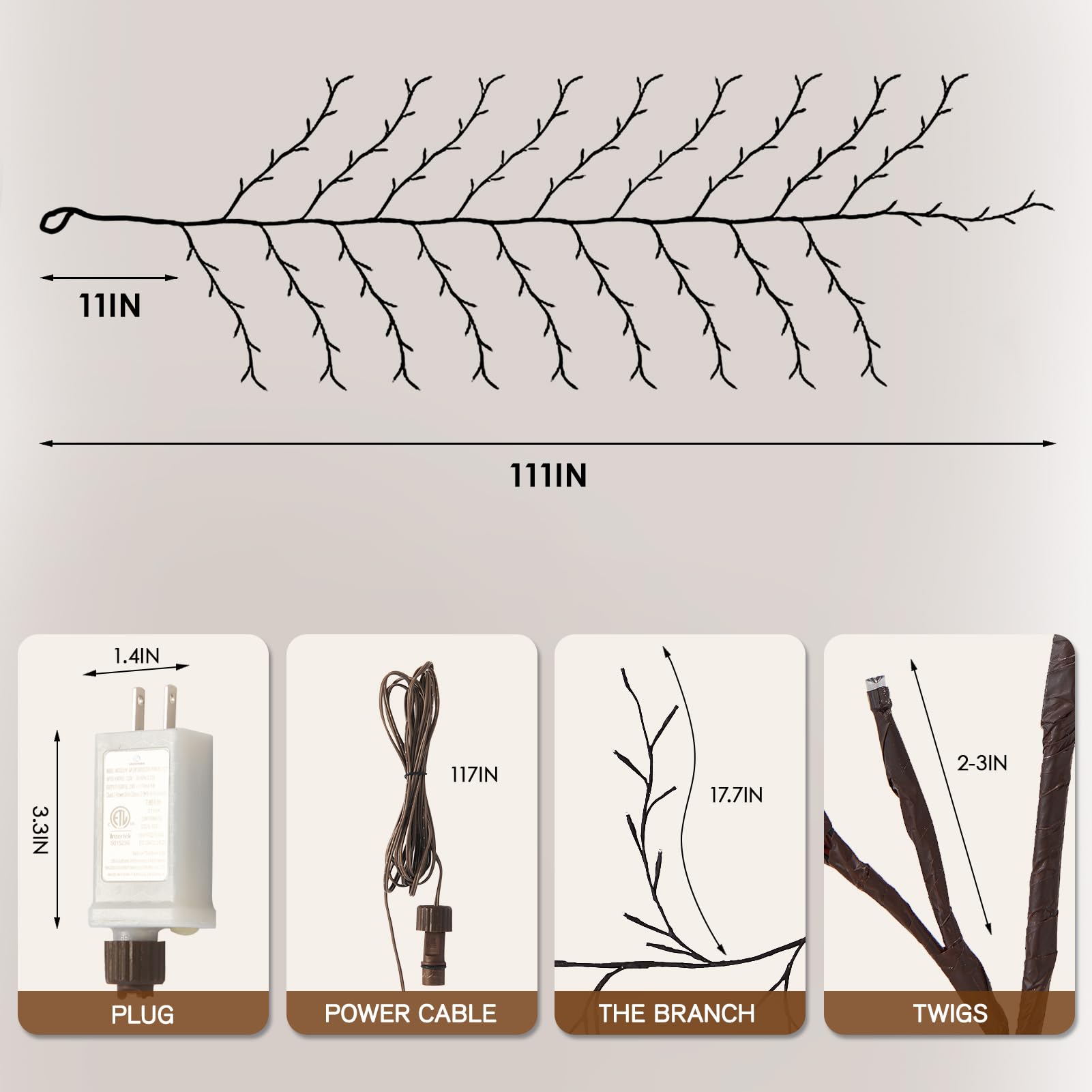 Bexdir Willow Vine Lights allow flexible shaping for creative displays