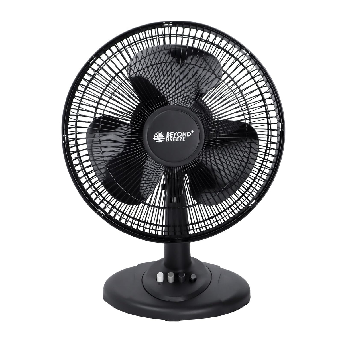 BEYOND BREEZE 12-inch oscillating table fan front view for focused cooling.