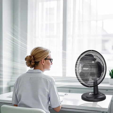 BEYOND BREEZE black dorm-room setup highlighting portable cooling.