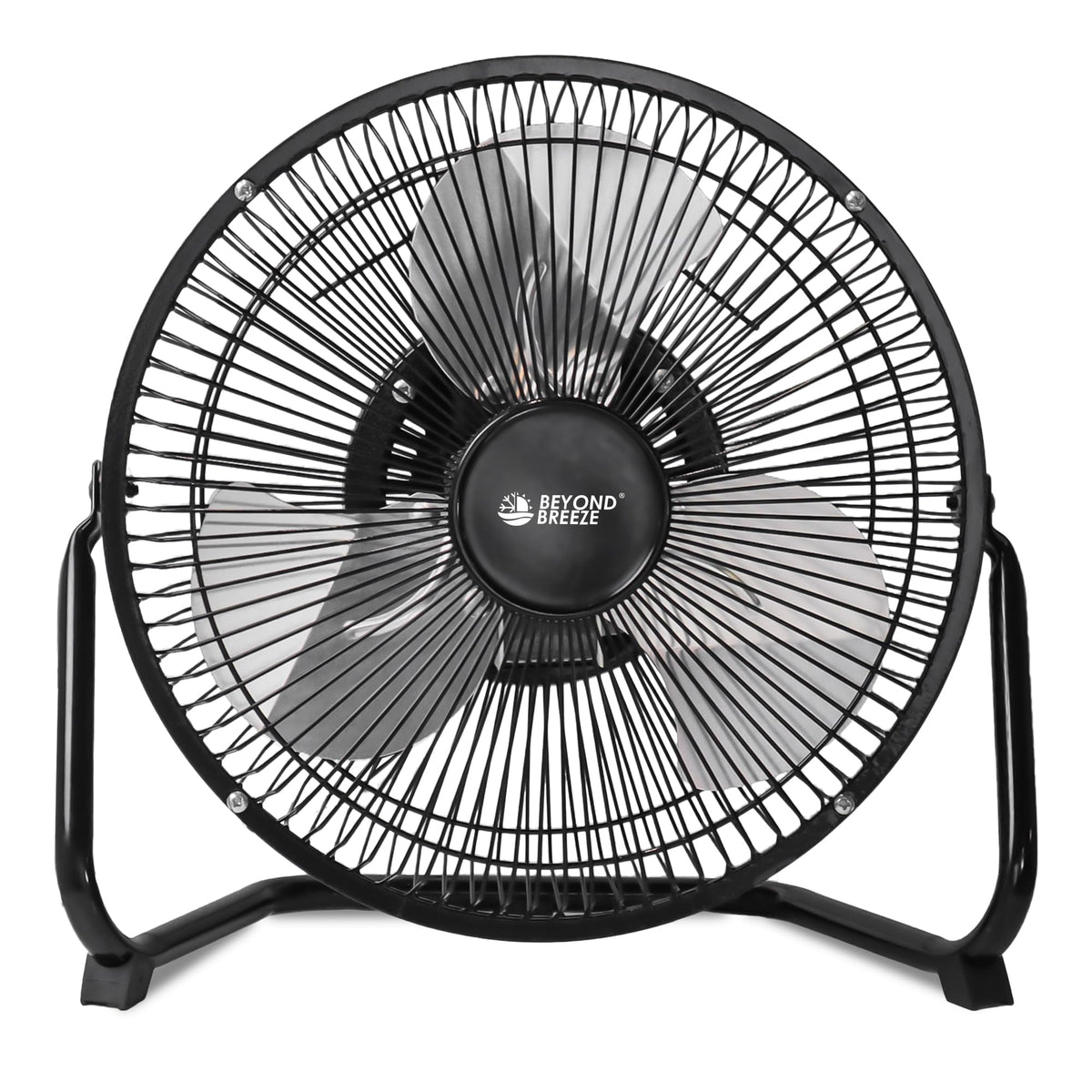 Beyond Breeze 9-inch floor fan with three-speed control for customizable cooling.