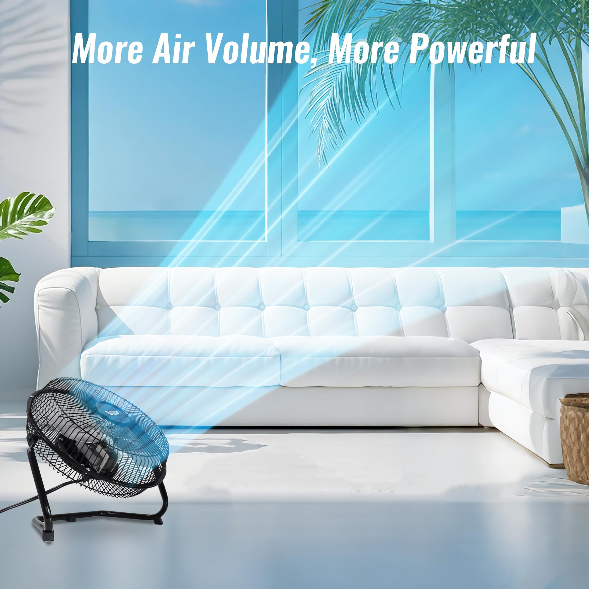 Beyond Breeze floor fan provides cooling in small home or office spaces.