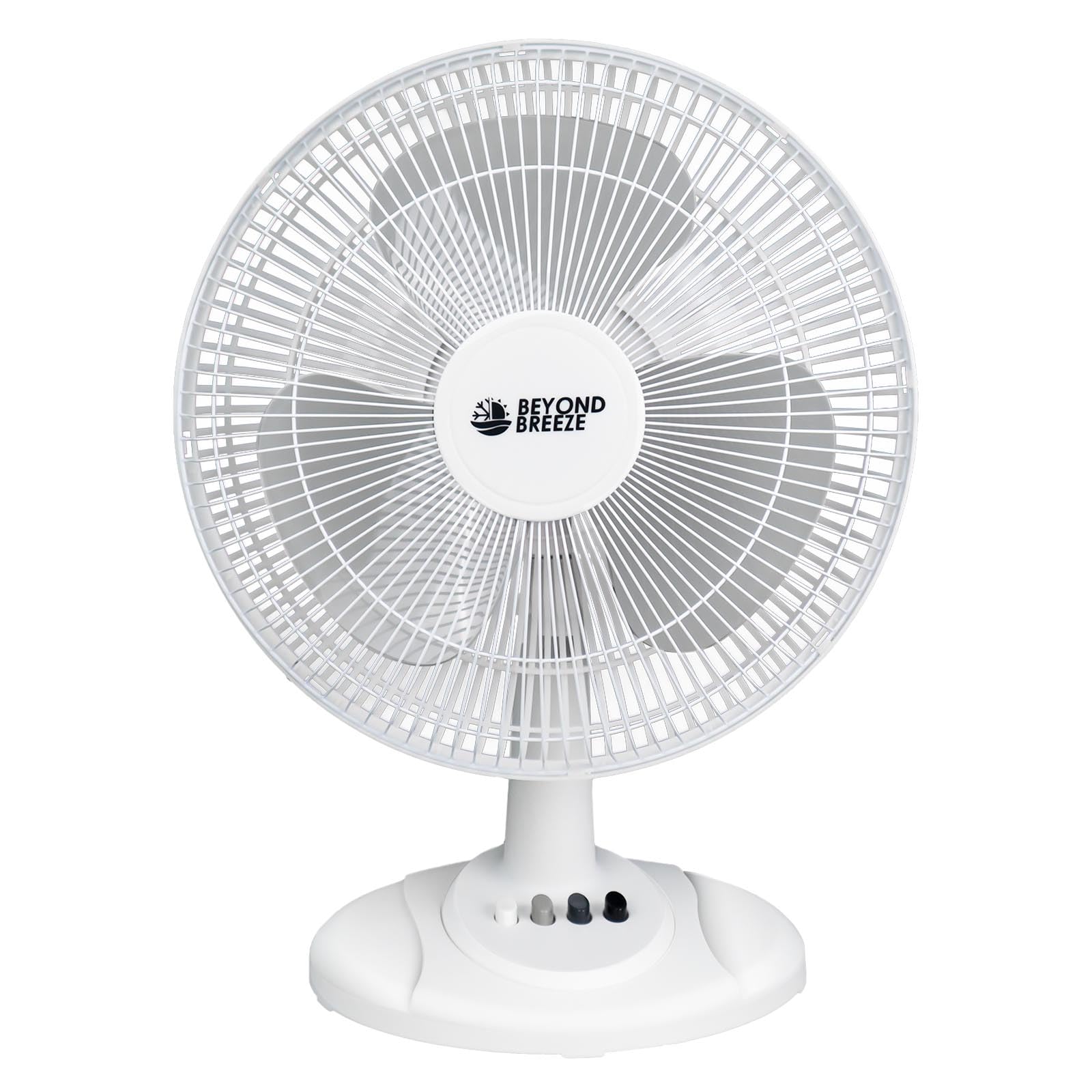 BEYOND BREEZE oscillating table fan front view for focused cooling