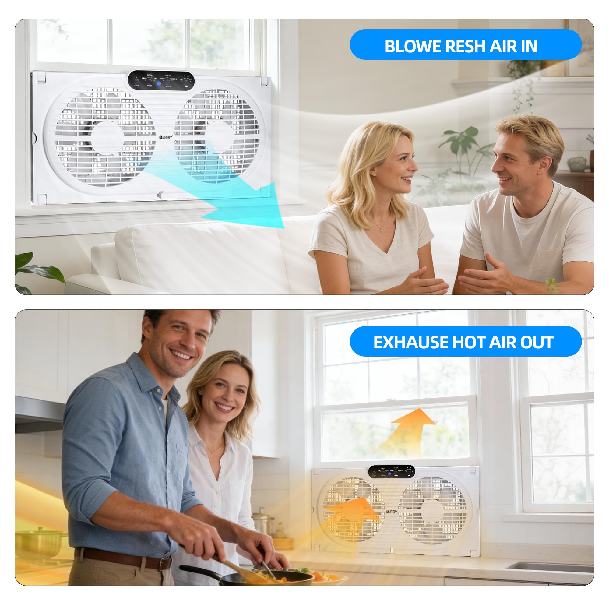 BEYOND BREEZE sleek grille design fits most window styles
