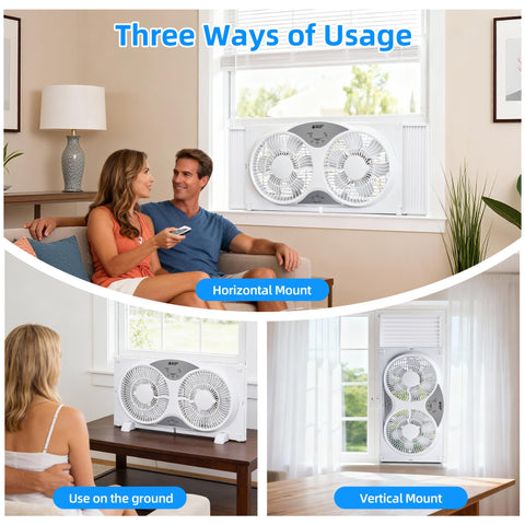 Beyond Breeze adjustable-width window fan fitting varied openings