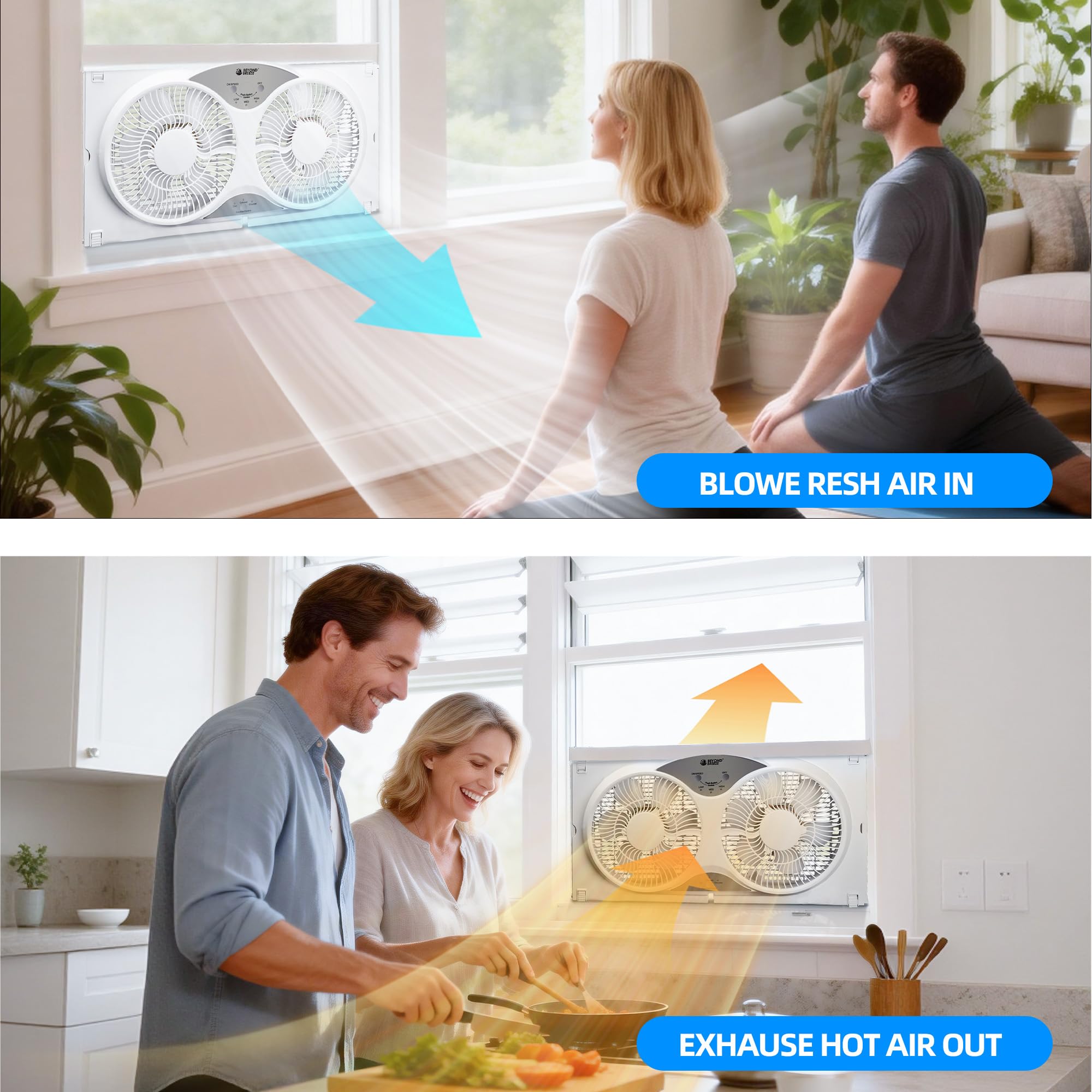 Beyond Breeze fan with removable legs for table or floor use