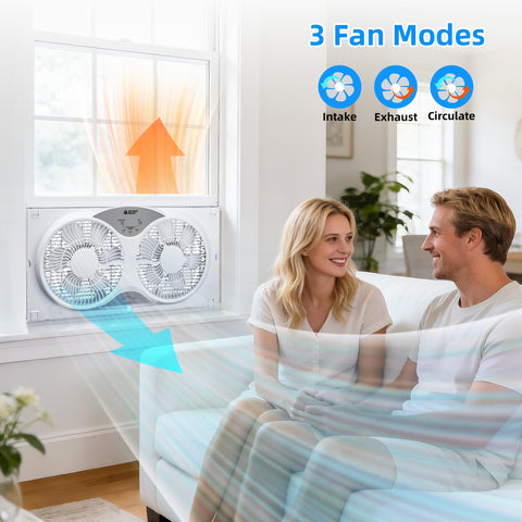Beyond Breeze twin design promoting balanced airflow in a window