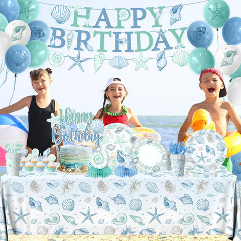 Bezkega 9-inch ocean plates ready for seaside party servings