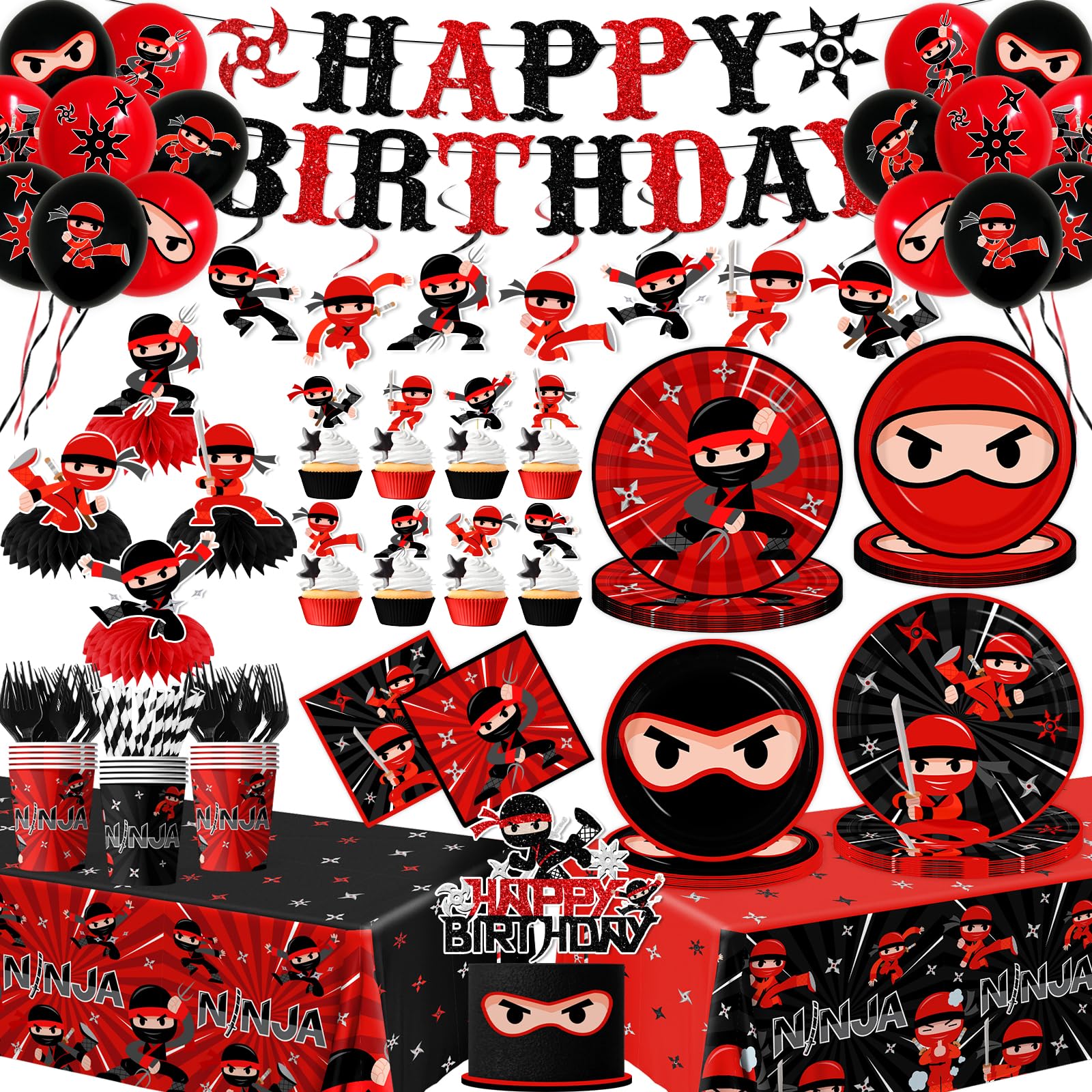 Bezkega Ninja party plates provide sturdy, convenient dinnerware for themed celebrations.