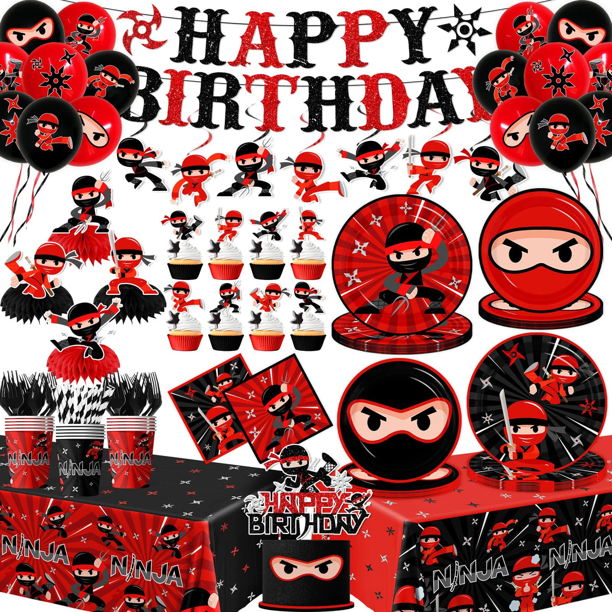 Bezkega Ninja party plates provide sturdy, convenient dinnerware for themed celebrations.