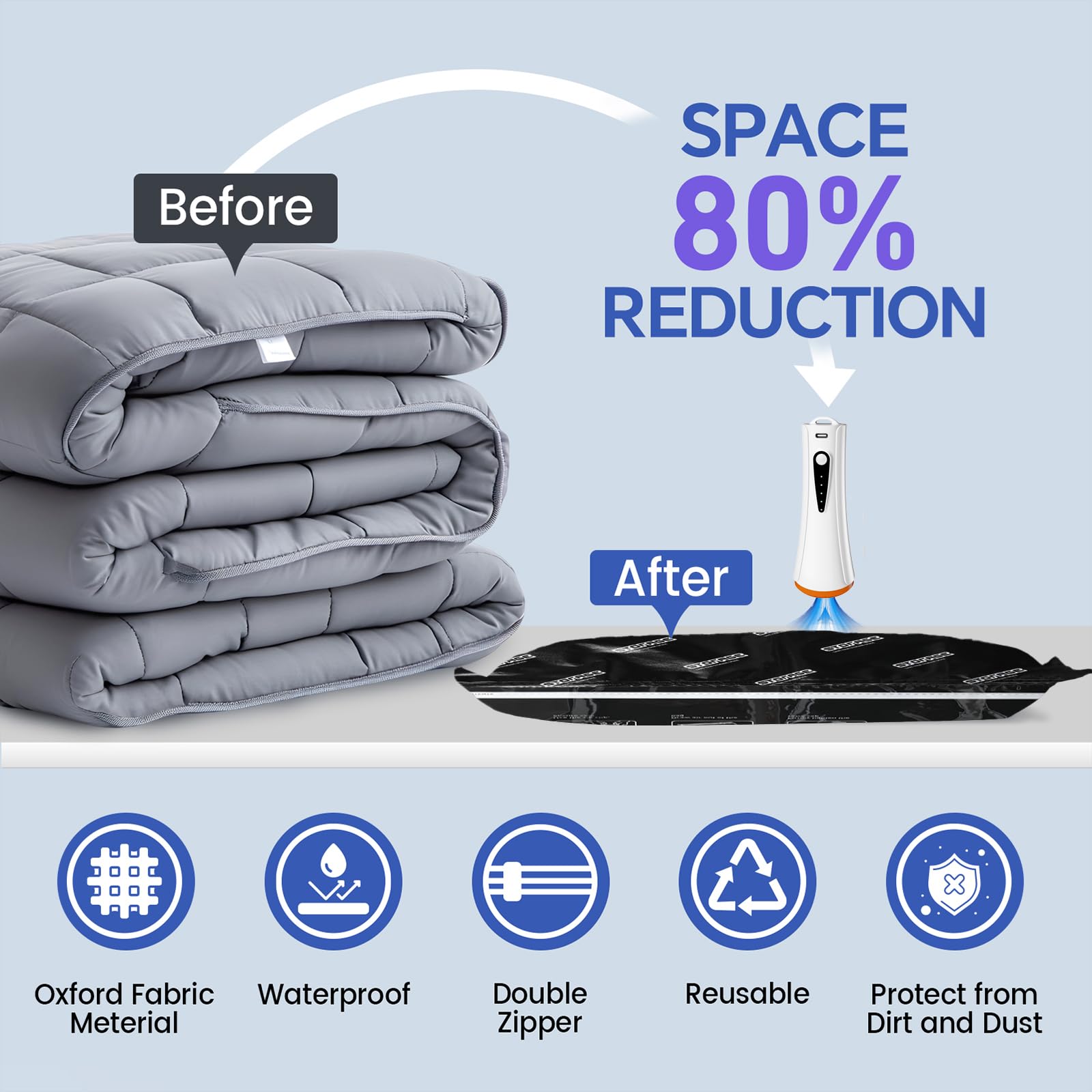 Bfhosehold electric pump rapidly removes air in seconds