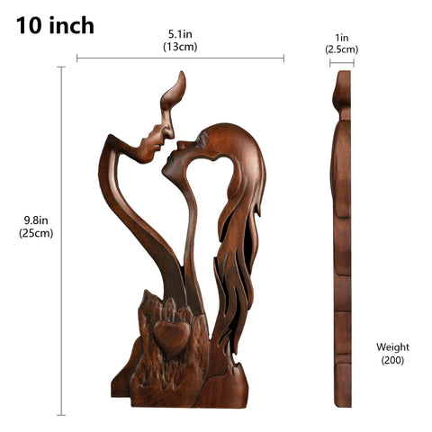 BGCOPPER European beech wood statue emphasizes natural grain in elegant living spaces.