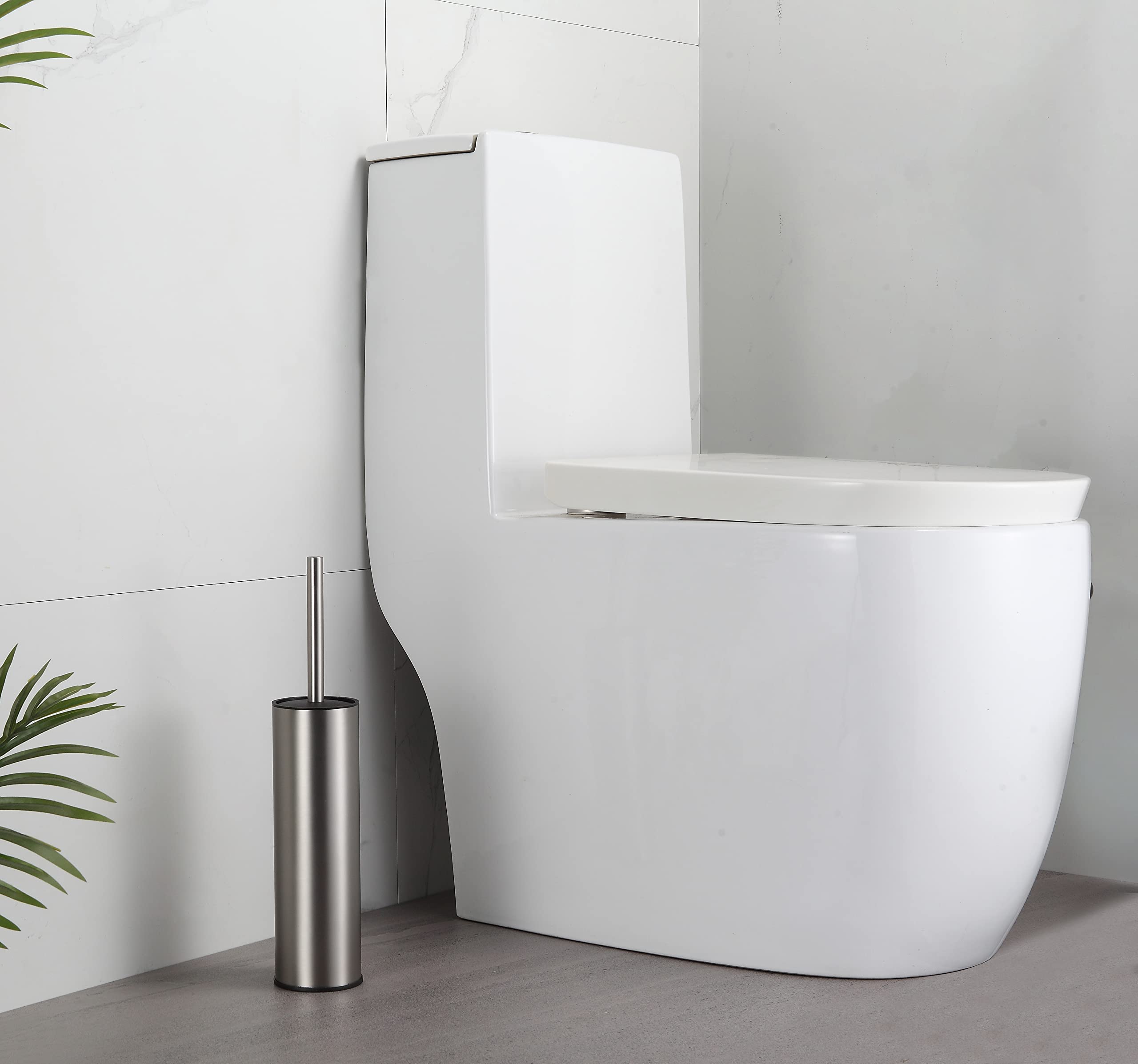 Round-bristle design enables thorough cleaning around the bowl