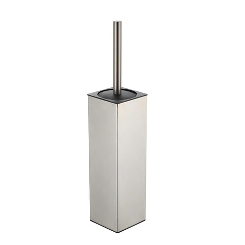 BGL brushed nickel toilet brush holder with square design for neat bathroom organization