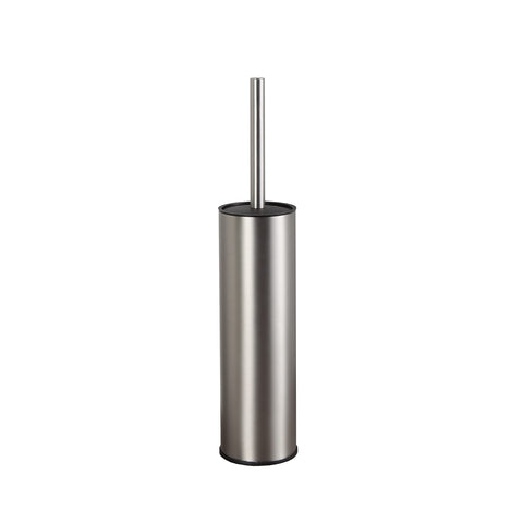 BGL toilet brush and holder in brushed nickel for stylish bathroom storage