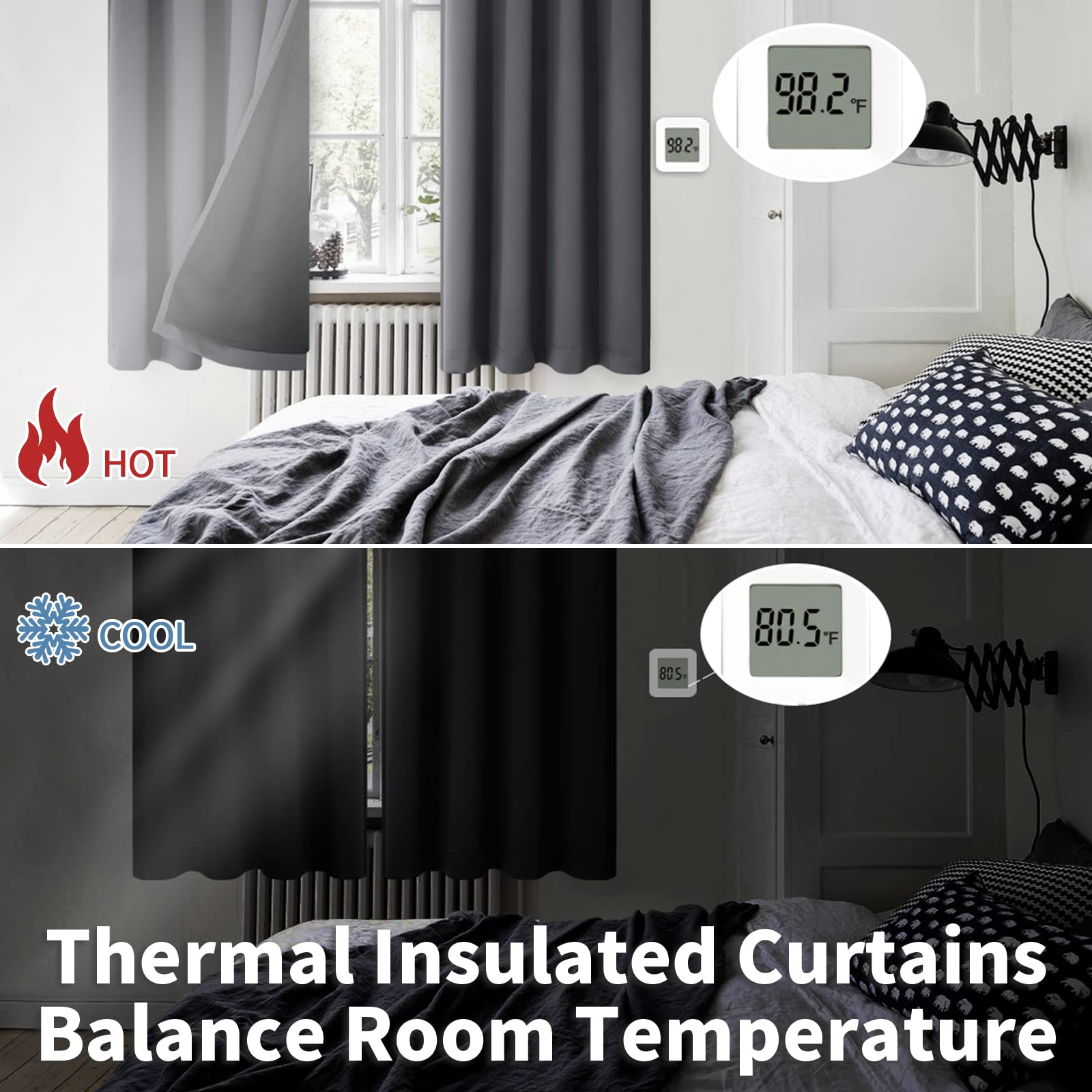 BGment black-backed curtains enhance privacy and opacity from outside views.