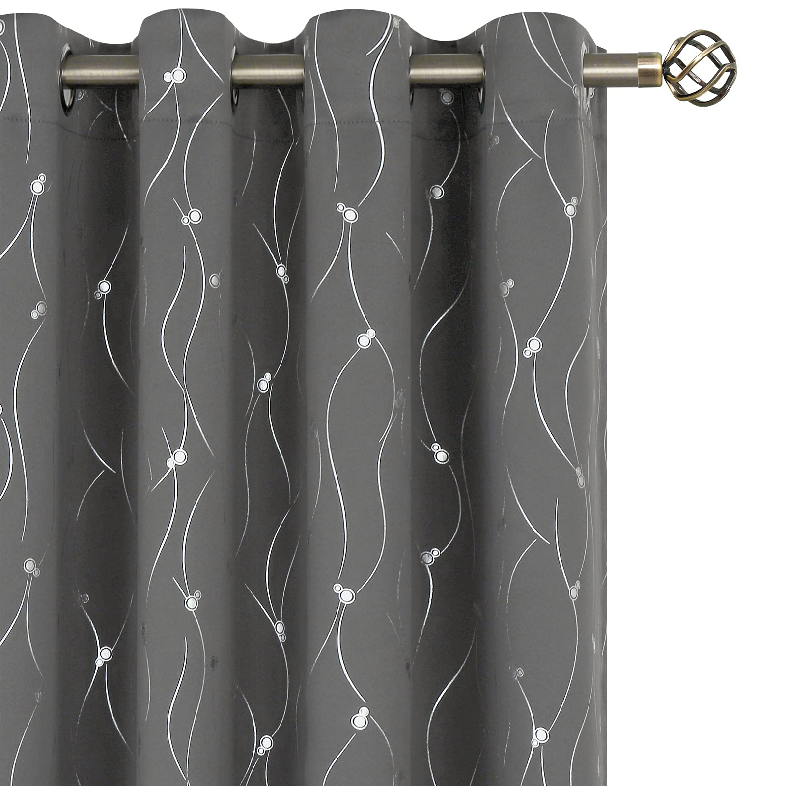 BGment blackout curtains 84in panel with 52x84 size and decorative pattern for enhanced privacy.