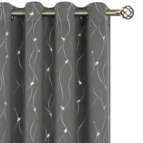 BGment blackout curtains 84in panel with 52x84 size and decorative pattern for enhanced privacy.