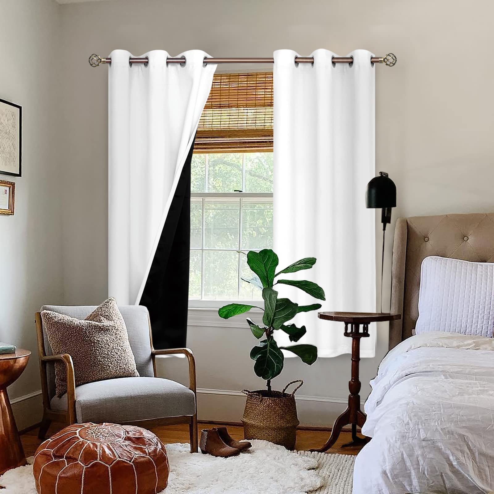 BGment curtains with grommets provide easy install and secure rod fit.