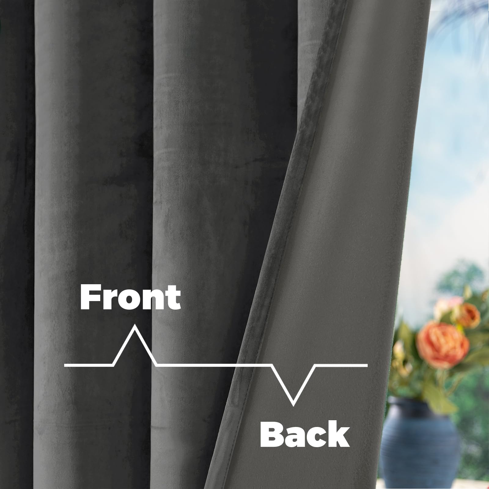 BGment privacy closeup shows rich velvet texture and premium finish.