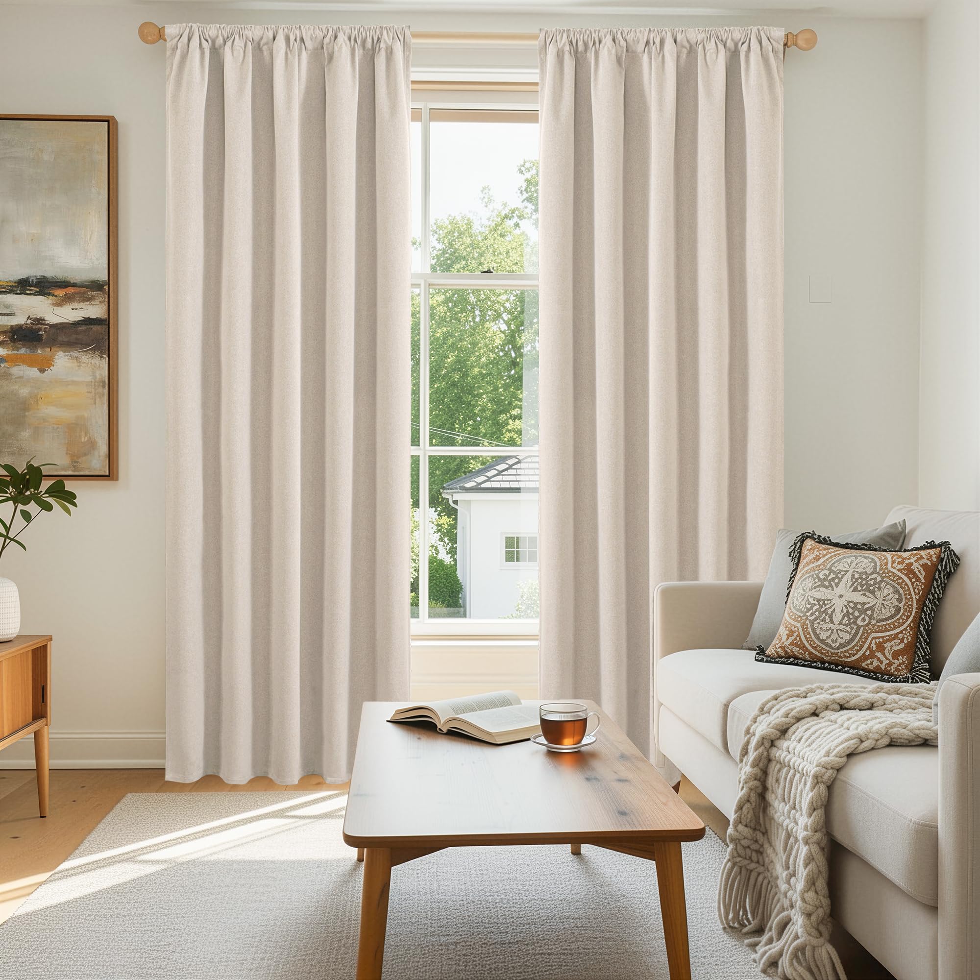BGment linen blackout curtains eco-friendly fabric and low maintenance.