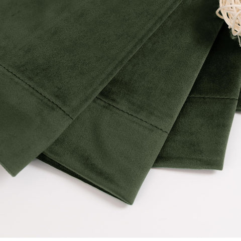 BGment olive green velvet curtains close-up fabric texture and dense weave