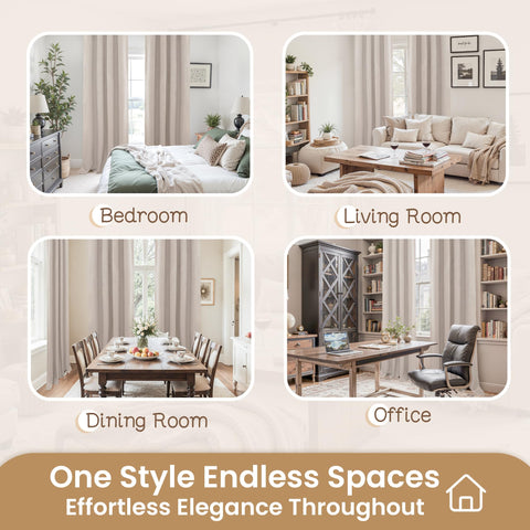 Universal fit with common curtain rods for easy upgrade