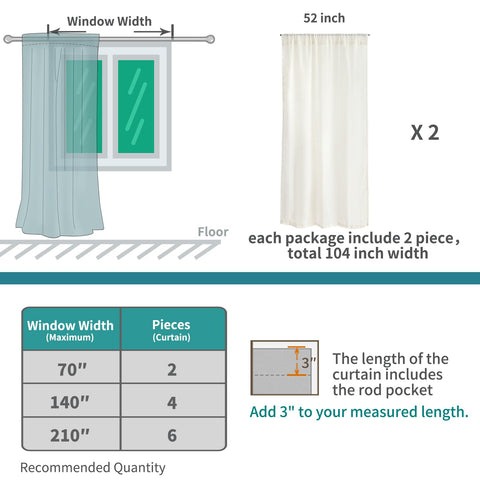 BGment White Linen Curtains easy care with cold wash and low heat iron