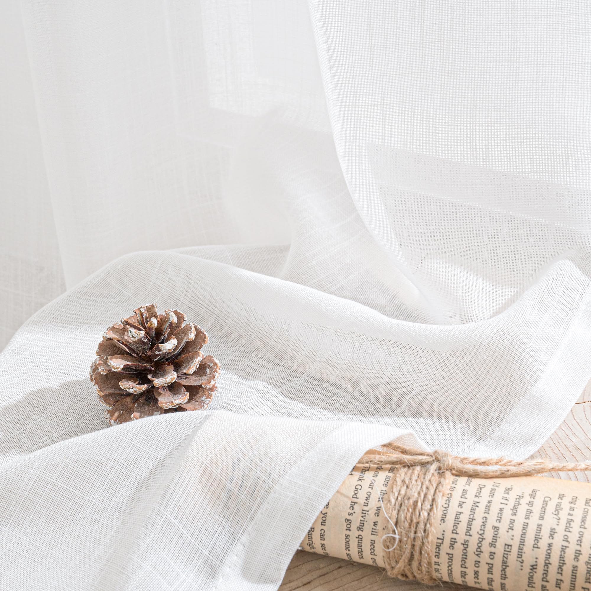 BGment White Linen Curtains eco-friendly and pet-friendly materials