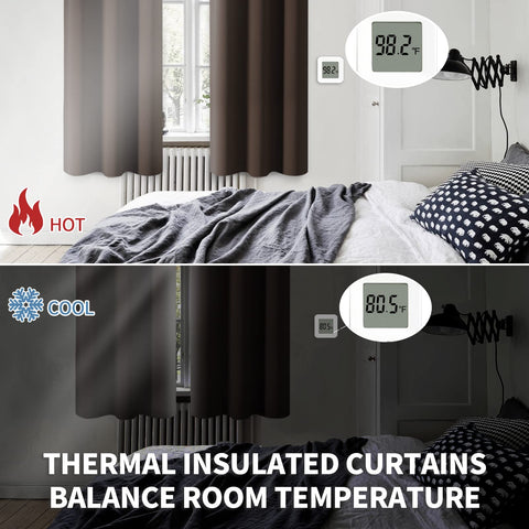 Sunlight blocked for calmer mornings and reduced glare with room-darkening curtains.