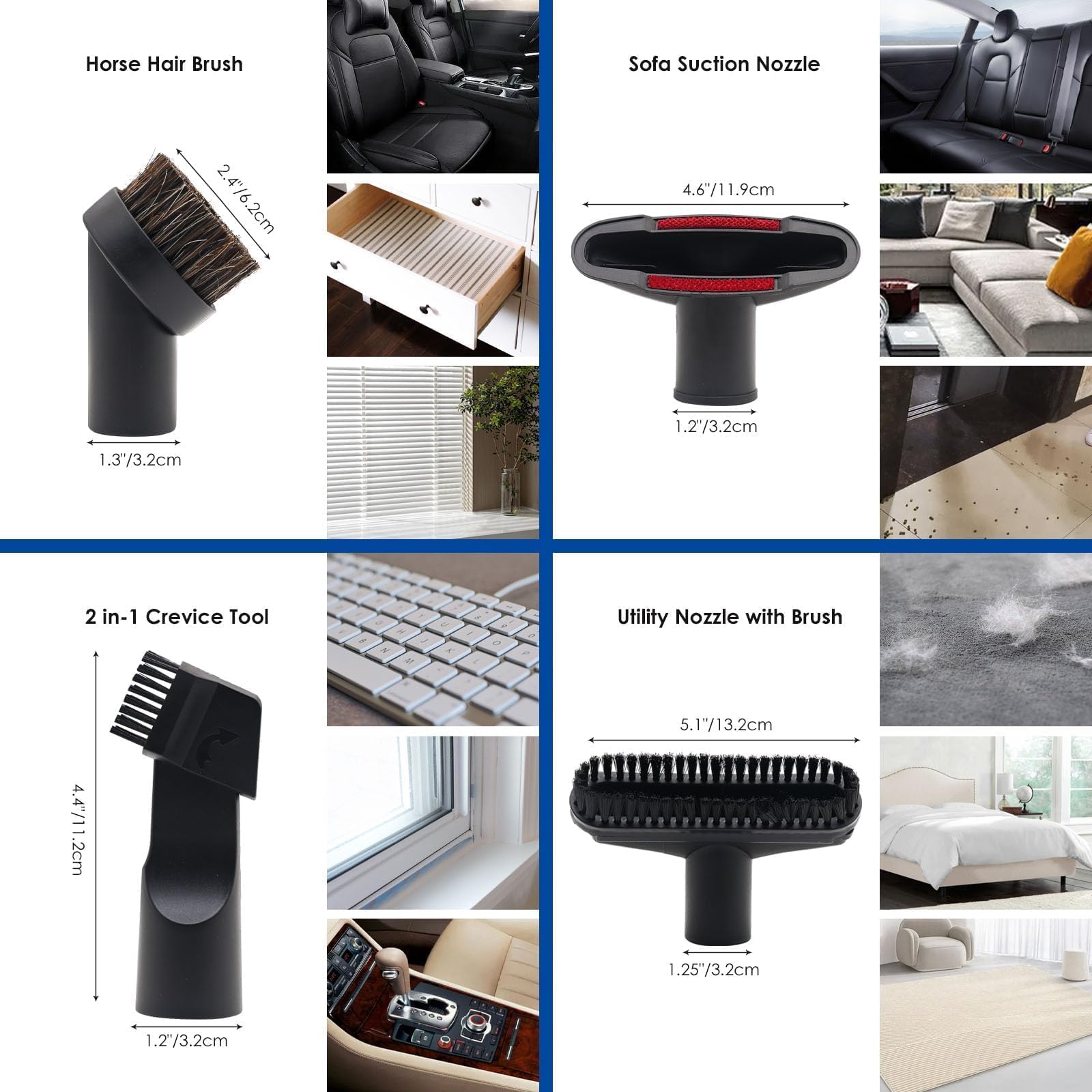 BGSIME sofa suction nozzle used on upholstery to lift dust and hair