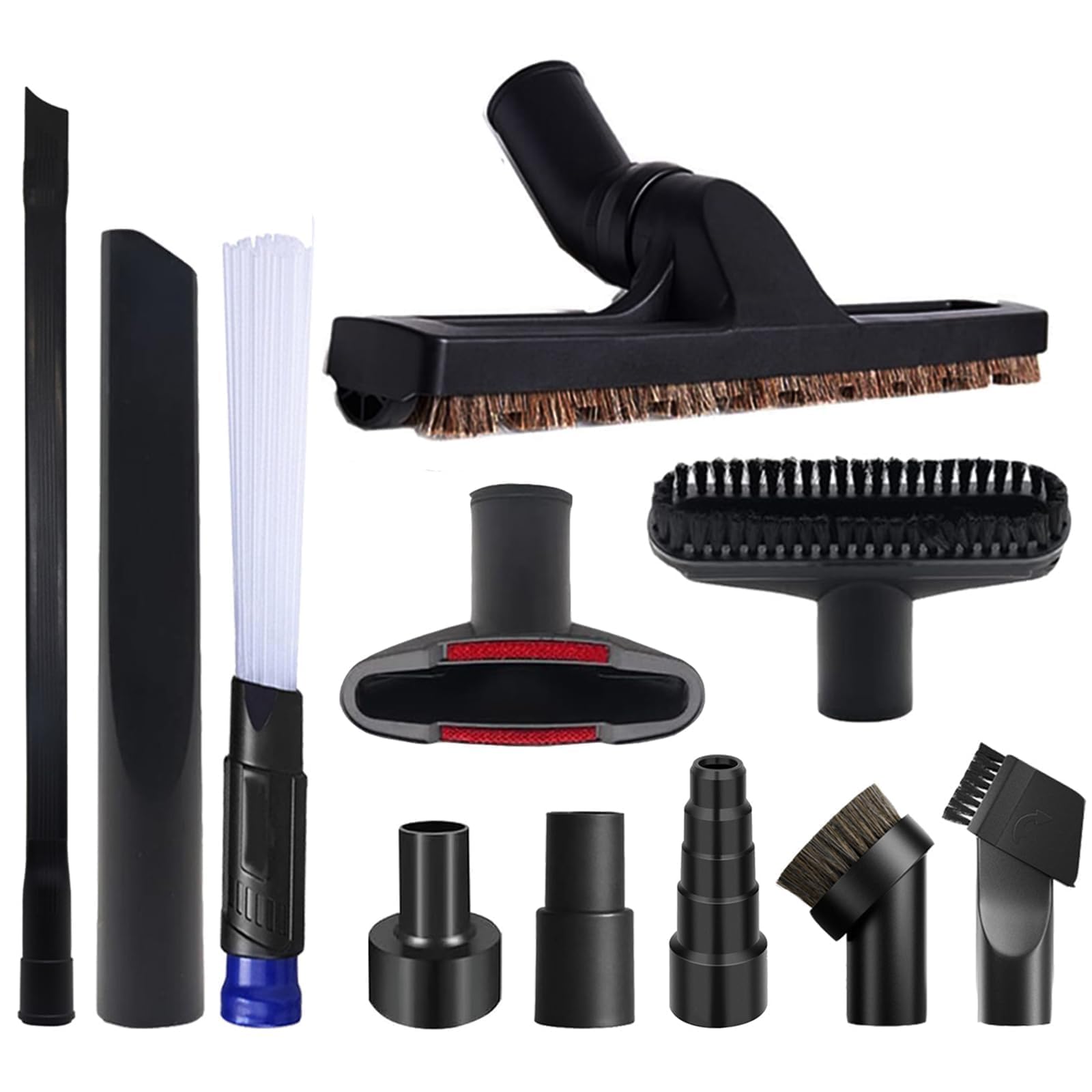 BGSIME universal vacuum attachments kit with versatile head for hard to reach corners
