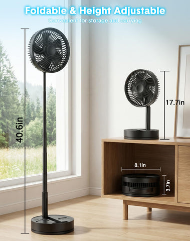BGYUA remote control enables easy speed, oscillation, and timer adjustments.