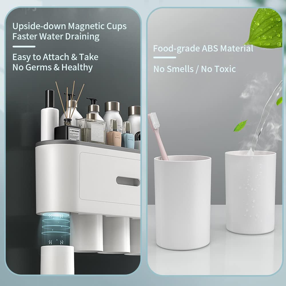 Two installation options for adhesive pads or screws.