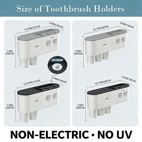 BHeadCat dual toothpaste dispensers minimize waste and mess.